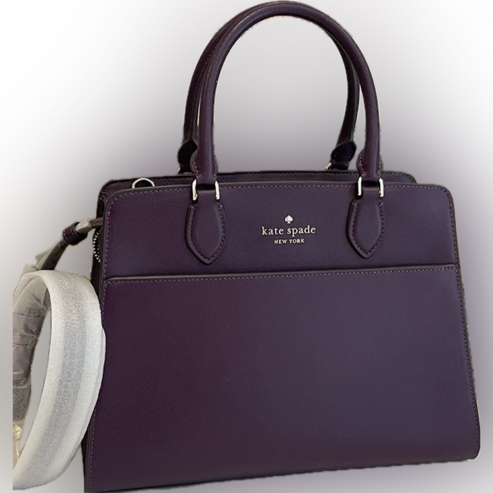SOLD ❌SOLD❌SOLD❌❌❌
KATE SPADE MADISON SAFFIANO LEATHER MEDIUM SATCHEL RIPE PLUM
